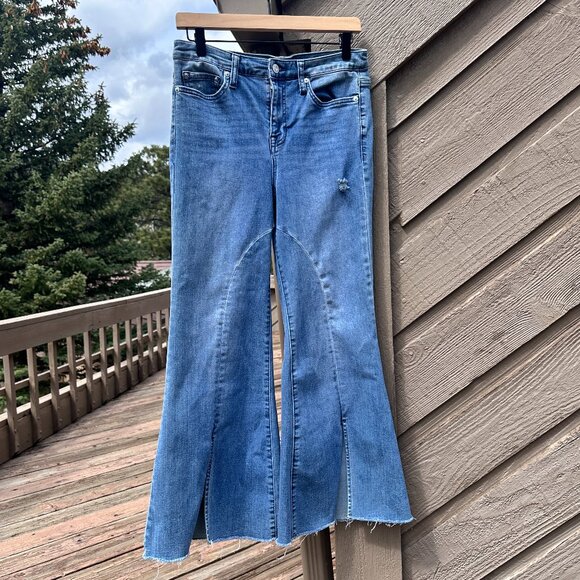 EUC Vintage Ella Moss High Waist Edie Kick-Flare Cropped Jeans - Picture 3 of 14